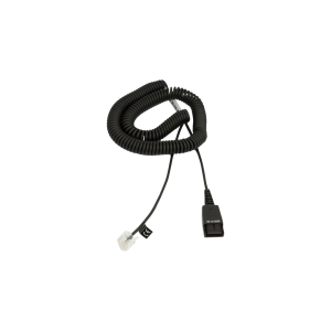 Jabra Quick Disconnect (QD) to Modular (RJ) Coiled Bottom Cord, 2 Meter